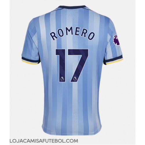 Camisa de Futebol Tottenham Hotspur Cristian Romero #17 Equipamento Secundário 2024-25 Manga Curta